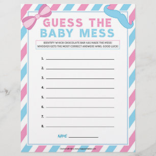 Raad eens de Baby Mess [Gender Surprise] Briefhoofd