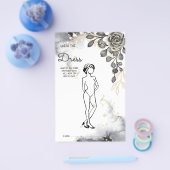 Raad eens de Dress Black Rozen BridalShower-spelka Flyer (Enkel)