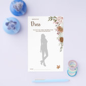Raad eens de Dress Boho Autumn BridalShower Kaart (Enkel)