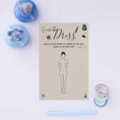 Raad eens de dress Pen & Inkwell Shower Game Card Flyer (Enkel)