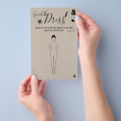 Raad eens de dress Pen & Inkwell Shower Game Card Flyer (Hand)