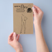 Raad eens de Dress Rustic Vrijgezellenfeest Game K Flyer (Hand)