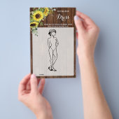 Raad eens de Dress Sunflower Vrijgezellenfeest Gam Flyer (Hand)