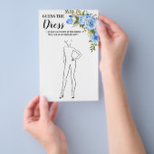 Raad eens de Dress Vrijgezellenfeest Blue Game Kaa Flyer (Hand)