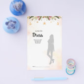 Raad eens de dress-Vrijgezellenfeest-spelkaart Flyer (Enkel)