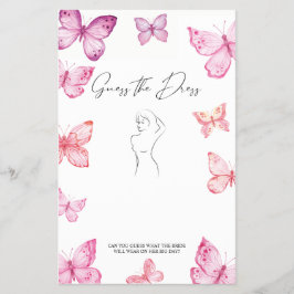 Raad eens de dresse Vrijgezellenfeest-spelbutterfl Flyer