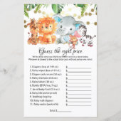 Raad eens de juiste prijs voor Baby shower games (Voorkant)