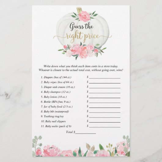 Raad eens de juiste prijs voor herfst pompoenen do (Voorkant)