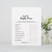 Raad eens de juiste prijs voor het Baby shower (Staand voorkant)