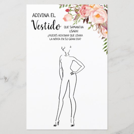 Raad eens de jurk die vrijgezellenfeest engels spa (Achterkant)