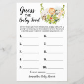 Raad eens de Kaart van het Baby shower van het Oer (Voorkant)