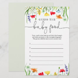 Raad eens de kleurrijke wildbloemen van het baby-v