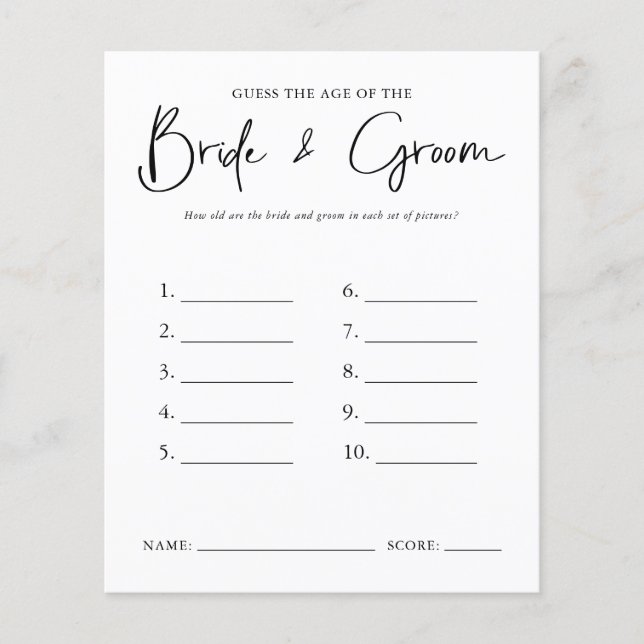 Raad eens de leeftijd | VRIJGEZELLENFEEST (Voorkant)