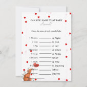 Raad eens de naam van de baby animal baby shower K Kaart (Voorkant)