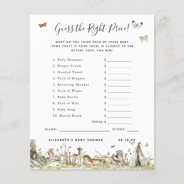 Raad eens de prijs | BABY SHOWER (Voorkant)