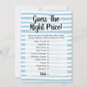 Raad eens de prijs die het Vrijgezellenfeest blauw Kaart (Voorkant)