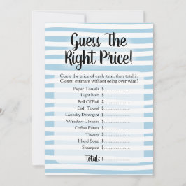 Raad eens de prijs die het Vrijgezellenfeest blauw Kaart