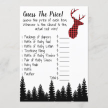 Raad eens de prijs van het Baby shower