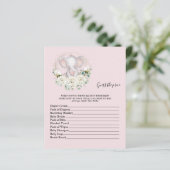 Raad eens de prijs van het Baby shower spel (Staand voorkant)