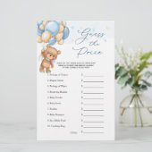 Raad eens de prijs van het Beer-ballonnen Baby sho (Staand voorkant)