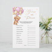 Raad eens de prijs van het Beer-ballonnen Baby sho (Staand voorkant)