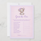 Raad eens de prijs van het Paarse Beer-jubelspel Kaart (Voorkant)