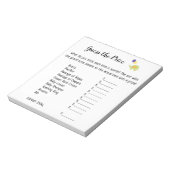 Raad eens de Prijs Wit met Cute Elephant Game Page Notitieblok (Linkerzijde)