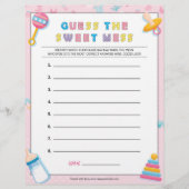 Raad eens de Sweet Mess [Baby Basics Pink] Briefhoofd (Voorkant)