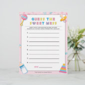 Raad eens de Sweet Mess [Baby Basics Pink] Briefhoofd (Staand voorkant)