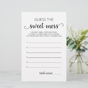 Raad eens de Sweet Mess Baby shower Game
