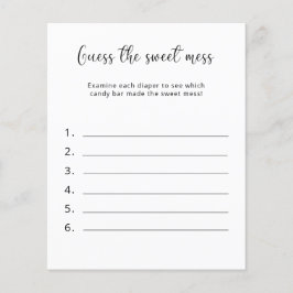 Raad eens de Sweet Mess - Baby shower Game