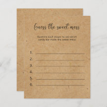 Raad eens de Sweet Mess - Baby shower Game