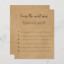 Raad eens de Sweet Mess - Baby shower Game