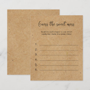 Raad eens de Sweet Mess - Baby shower Game