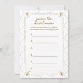 Raad eens de Sweet Mess Bee Baby shower Games Kaar Kaart (Voorkant)