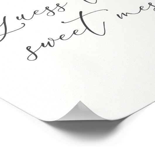 Raad eens de Sweet Mess Bee Eucalyptus Sign Poster (Hoek)