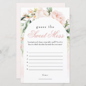 Raad eens de Sweet Mess Blush Baby shower Game (Voorkant / Achterkant)