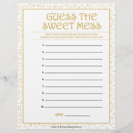 Raad eens de Sweet Mess [Golden Sparkles] Briefhoofd