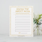 Raad eens de Sweet Mess [Golden Sparkles] Briefhoofd (Staand voorkant)