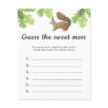 Raad eens de Sweet Mess spel - Eekhoorn met eikel