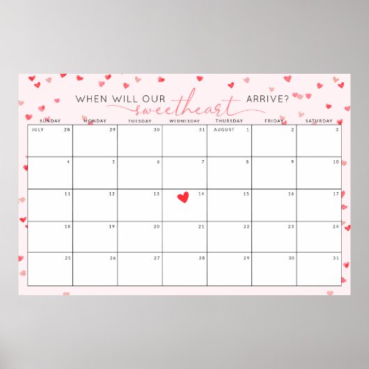 Raad eens de vervaldatum Little Sweetheart Baby sh Poster (Voorkant)