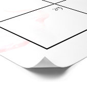 Raad eens de vervaldatum Teddy Bear Pink Baby show Poster (Hoek)