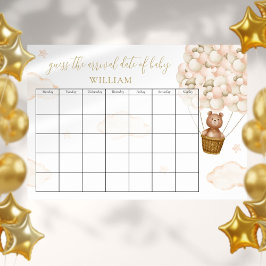 Raad eens de vervaldatum van Teddy Bear-ballonnen Poster