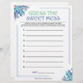 Raad eens de zoete makreel [Blauwe Floral] Briefhoofd (Voorkant / Achterkant)