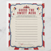 Raad eens de zoete muis [Circus Theme] Briefhoofd (Voorkant / Achterkant)