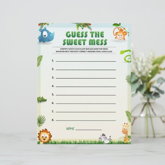 Raad eens de zoete muis [dierthema] briefhoofd (Staand voorkant)