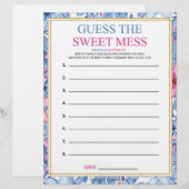 Raad eens de zoete muis [Florale Waterverven] Briefhoofd (Voorkant / Achterkant)