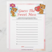 Raad eens de zoete muis [ Teddy Bears ] Briefhoofd (Voorkant / Achterkant)