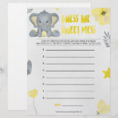 Raad eens de zoete smaakstof [Baby olifant [geel]] Briefhoofd (Voorkant / Achterkant)