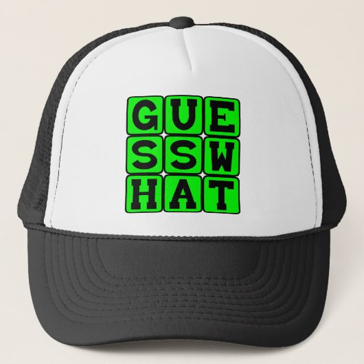 Raad eens, een geheim bewarend trucker pet (Voorkant)
